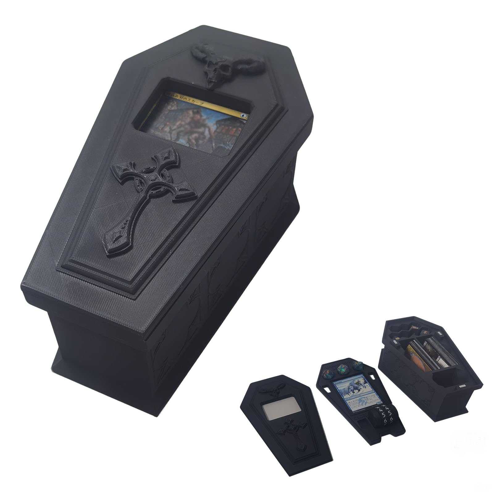 Amazon.com: TCGADVN Gothic Coffin MTG Deck Box, Holds 2 Decks with